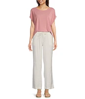 NYDJ Stretch Drawstring Relaxed Pull On Ankle Pants