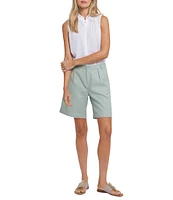 NYDJ Stretch Linen Blend High Rise Relaxed Fit Shorts