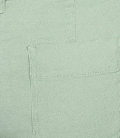 NYDJ Stretch Linen Blend High Rise Wide Leg Cargo Capri Pants