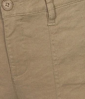 NYDJ Stretch Linen Blend High Rise Wide Leg Cargo Capri Pants