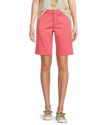 NYDJ Stretch Twill Flat Front High Rise Shorts
