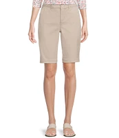 NYDJ Stretch Twill Flat Front High Rise Shorts