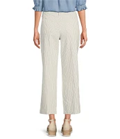 NYDJ Teresa High-Rise Wide-Leg Stripe Ankle Jeans