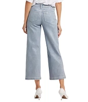 NYDJ Teresa Lift Tuck® Silver Foil Wide Leg Ankle Jeans