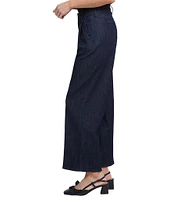 NYDJ Teresa Pleated Wide Leg High Rise Ankle Jeans