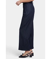 NYDJ Teresa Pleated Wide Leg High Rise Ankle Jeans