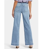 NYDJ Teresa Stretch Denim Mid Rise Wide Leg Jeans