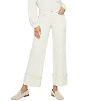 NYDJ Teresa Stretch Denim Wide Leg Deep Cuff Jeans
