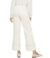 NYDJ Teresa Stretch Denim Wide Leg Deep Cuff Jeans