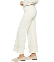 NYDJ Teresa Stretch Denim Wide Leg Deep Cuff Jeans