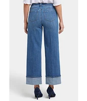 NYDJ Teresa Wide Leg High Rise Slimming Cuffed Jeans