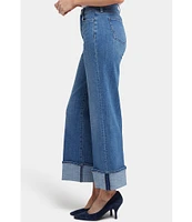 NYDJ Teresa Wide Leg High Rise Slimming Cuffed Jeans