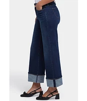 NYDJ Teresa Wide Leg High Rise Slimming Cuffed Jeans