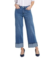 NYDJ Teresa Wide Leg High Rise Slimming Cuffed Jeans