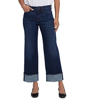 NYDJ Teresa Wide Leg High Rise Slimming Cuffed Jeans