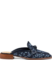 NYDJ Tillie Printed Denim Bow Mules