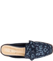 NYDJ Tillie Printed Denim Bow Mules