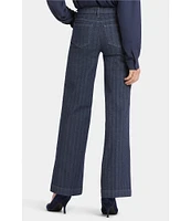 NYDJ Vertical Stripe Teresa Wide Leg High-Rise Lift Tuck® Jeans