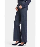 NYDJ Vertical Stripe Teresa Wide Leg High-Rise Lift Tuck® Jeans