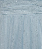 City Vibe Of-The-Shoulder Ruched Bodice Long Dress