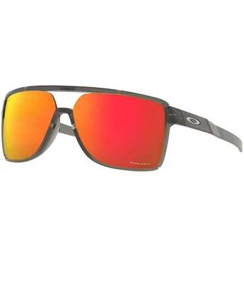 Oakley Men's Castel OO9147 63mm Mirrored Rectangle Sunglasses