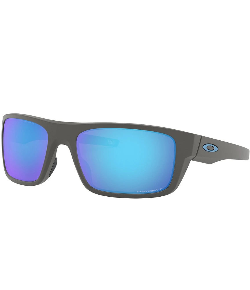 Oakley Men's OO9367 Drop Point 61mm Polarized Rectangle Sunglasses
