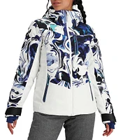 Obermeyer Cosima Glacier Melt Print HydroBlock® Pro Hooded Down Ski Jacket