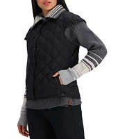 Obermeyer Perry HydroBlock® Classic Toray® Airtastic Cap Sleeve Snap Front Quilted Down Vest