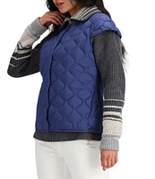 Obermeyer Perry HydroBlock® Classic Toray® Airtastic Cap Sleeve Snap Front Quilted Down Vest