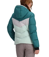 Obermeyer Peyton Quilted Hooded Long Sleeve Stand Collar Puffer Ski Jacket