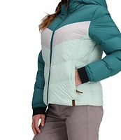 Obermeyer Peyton Quilted Hooded Long Sleeve Stand Collar Puffer Ski Jacket