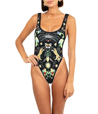 OCEANUS Willow Beaded One Piece Swimsuit