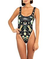 OCEANUS Willow Beaded One Piece Swimsuit