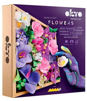 OKTO Wood & Craft Do-It-Yourself Flowers 3D Art Set