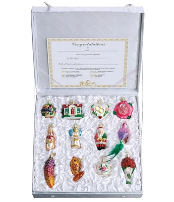 Old World Christmas Brides Collection Newlywed Ornament Set