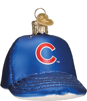 Old World Christmas Chicago Cubs Baseball Cap Glass Ornament