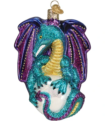 Old World Christmas Fantasy Dragon Glass Ornament