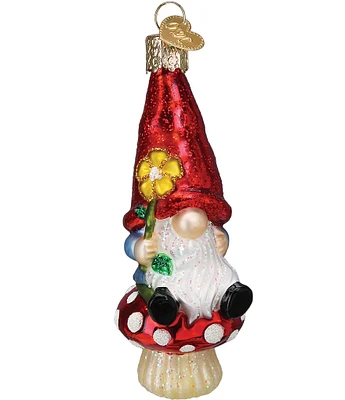 Old World Christmas Garden Gnome Glass Ornament