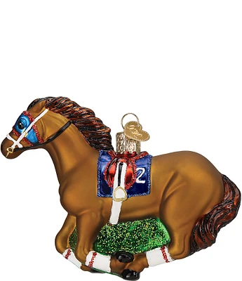 Old World Christmas Racehorse Glass Ornament