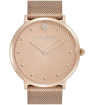 Olivia Burton Women's Celestial Quartz Analog Carnation Gold Stainless Steel Mesh Bracelet Watch