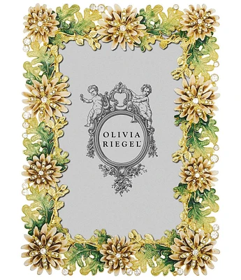 Olivia Riegel Floret Blossom Leaves Crystal Frame