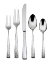 Oneida Cabria Hammered 45-Piece Stainless Steel Flatware Set