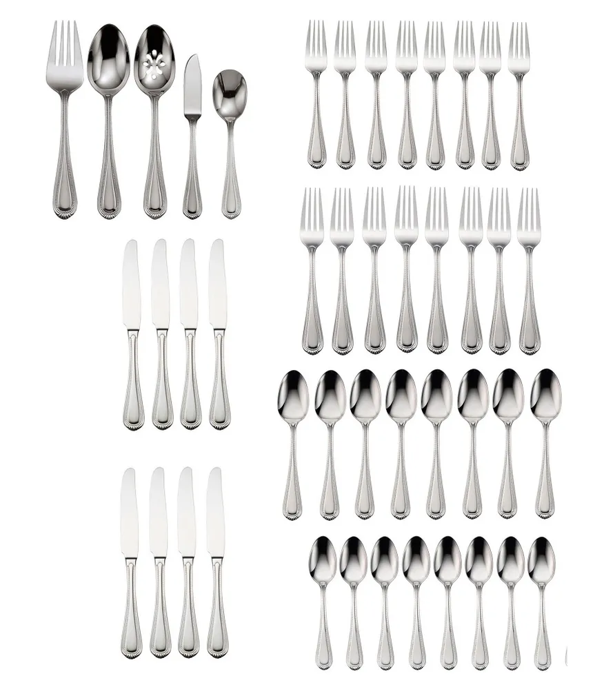 Oneida Countess Stainless Steel 45-Piece Casual Flatware Set