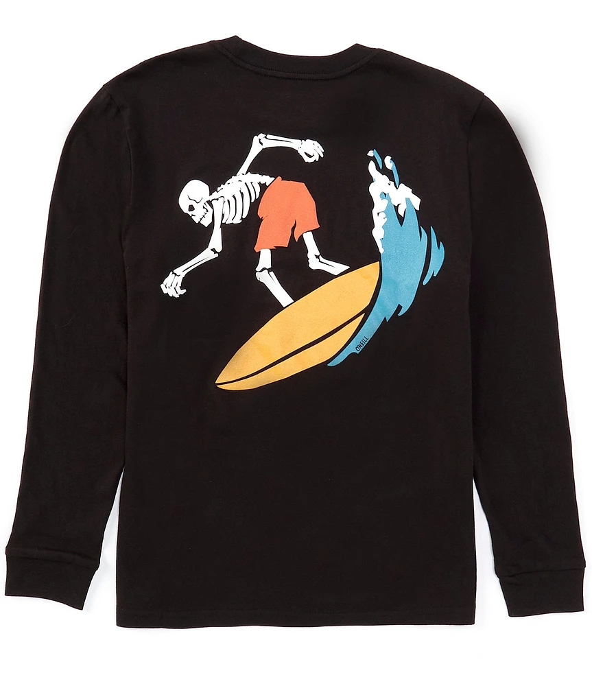 O'Neill Big Boys 8-20 Long Sleeve Bones Surfer Graphic T-Shirt