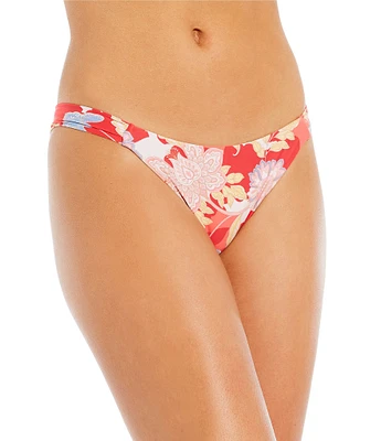 O'Neill Antalya Floral Print Kee Beach Shirred Tab Side Hipster Swim Bottom