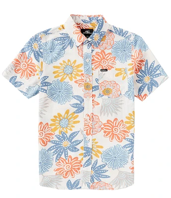 O'Neill Big Boys 8-20 Oasis Floral Eco Printed Short Sleeve Button-Up Shirt