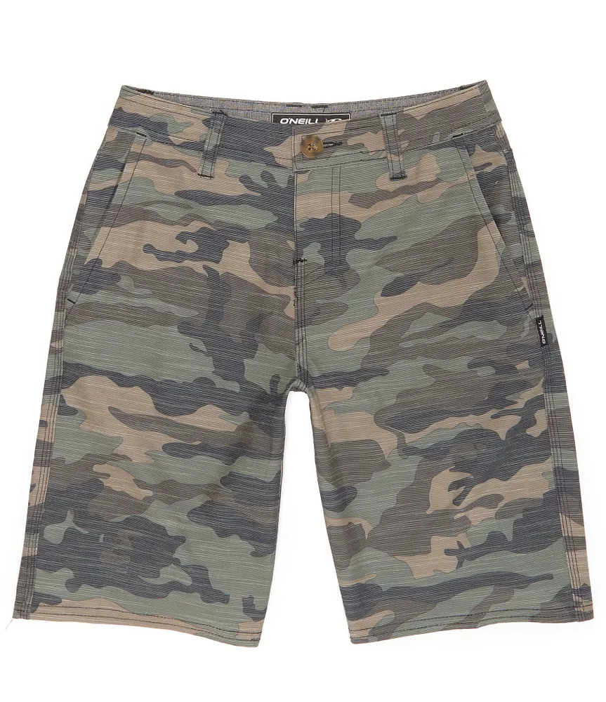 O'Neill Big Boys 8-20 (22-30 Waist) Locked Hyperfreak Camo Stretch Slub Shorts