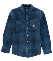 O'Neill Big Boys 8-20 Long Sleeve Glacier Plaid High Pile Super Fleece Shirt