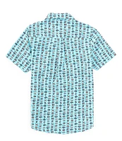 O'Neill Big Boys 8-20 Oasis Eco Mini Print Short Sleeve Button-Up Shirt