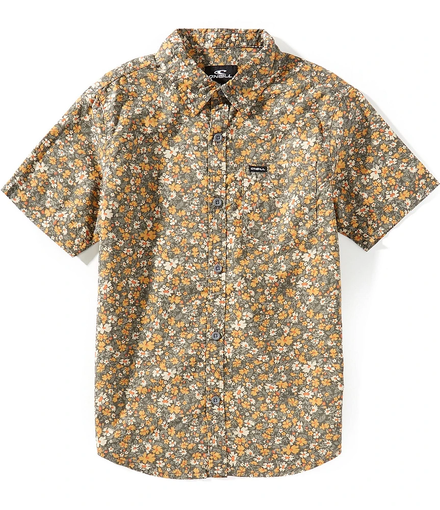 O'Neill Big Boys 8-20 Short Sleeve Floral Terrace Shirt